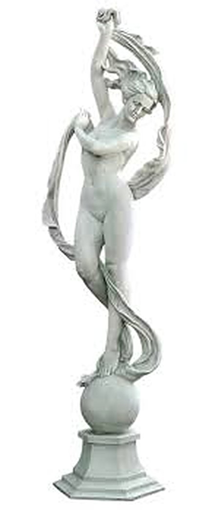 The Eos statue in the same pose as the logo